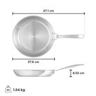 Set of 3 Stainless Steel Fry Pans